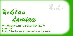 miklos landau business card